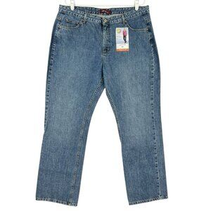 Lee Riveted Ultimate 5‎ Women's Blue Denim Jeans Size 18M Straight Leg NWOT